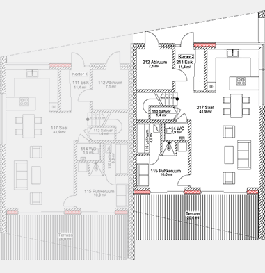 Selise 25-1 план первого этажа парного дома