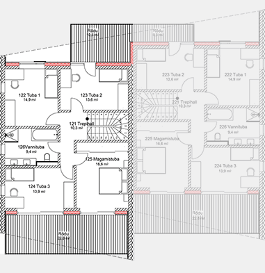 Selise 25-2 план первого этажа парного дома